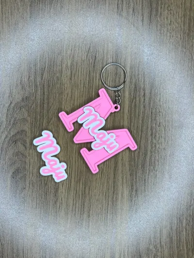 Image 2 : Porte-clés avec Initiale et Nom Personnalisé